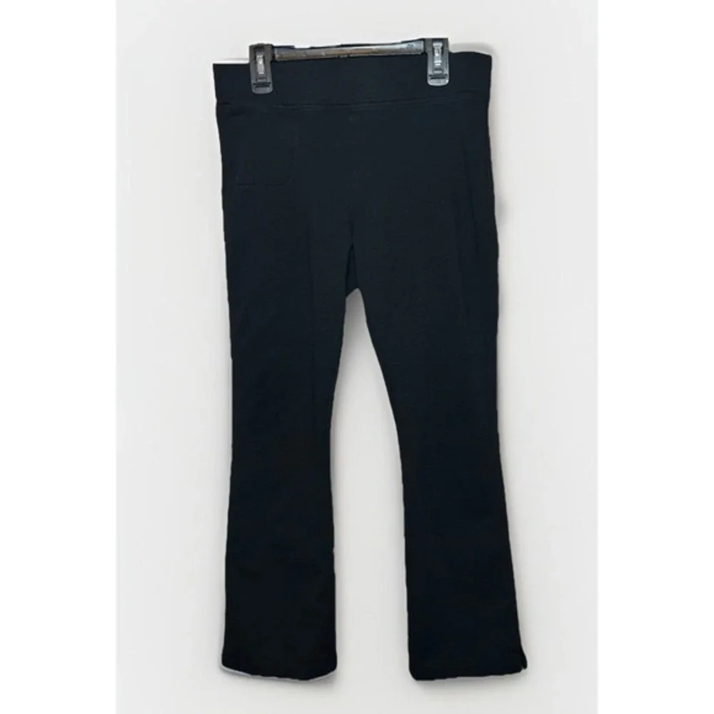 American Giant Ponte Kick‎ Flare Pants 4 Black Pull On Stretch Minimalist travel